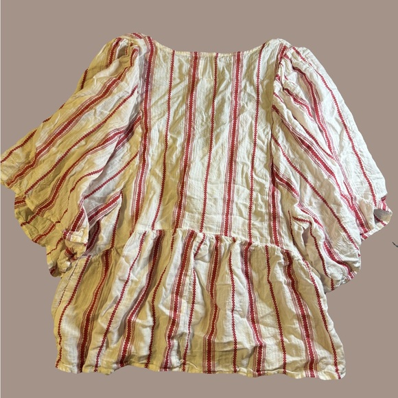 🔮 3/$15 Red and White Blouse - Picture 2 of 3